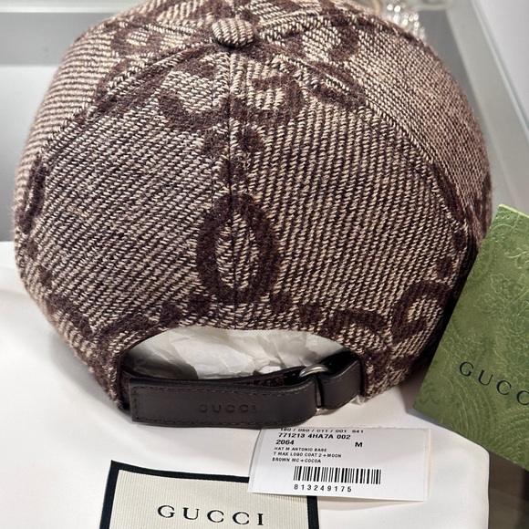 💯😍❤️ New Model 2024 GUCCI GG UNISEX ANTONIO WOOL BASEBALL CAP - Picture 5 of 16
